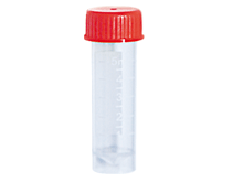 5ml Tube and Screw Cap, Red, Polypropylene, Sterile, 100/Bag