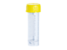 5ml Tube and Screw Cap, Yellow, Polypropylene, Sterile, 100/Bag