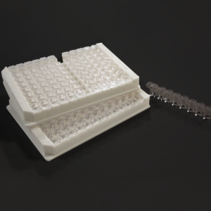 Strip Immunoplate, 8 well/strip, PS, white PS frame, 85.4x127.6mm, MAXIBINDING, 10/100/case